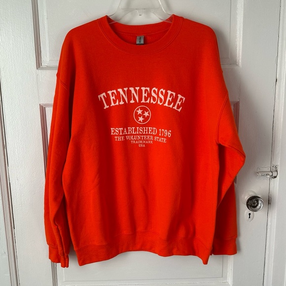 3/$20💥 Tennessee Graphic Print Crewneck Sweatshirt Orange Volunteer State Cotton - Picture 12 of 16
